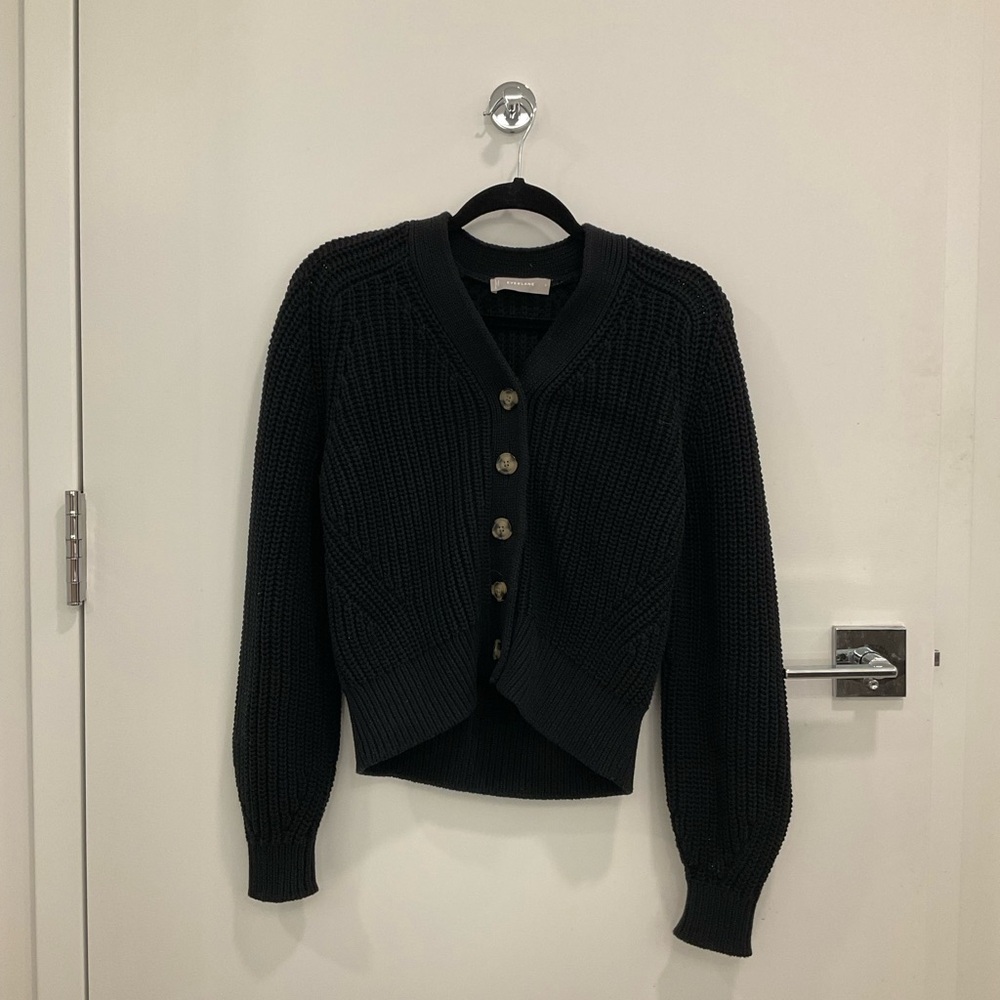 Everlane Black Cardigan Sweater - Like New